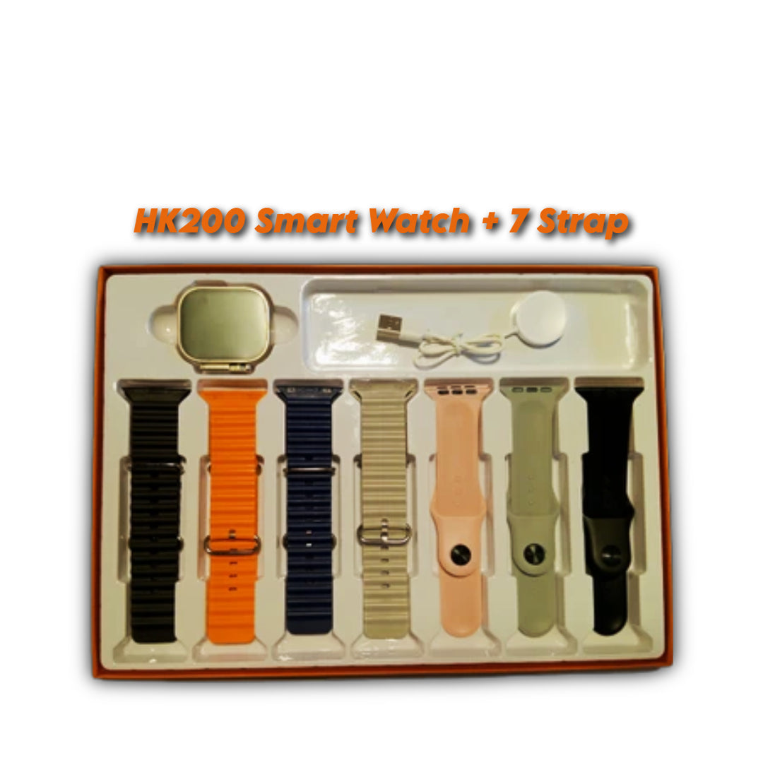 HK200 Smart Watch + 7 Strap